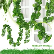Green Wall Decor - 12 Pack 2M Artificial Vines Fake Ivy Vines Plastic Begonia Le