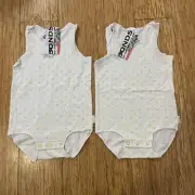 Bonds 2x summer singlet style bubblesuit bodysuit size 12-18month