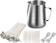 [Vaveren] DIY Candle Making Supplies, Candle Making Kit Wicks Sticker Candle Wicks for Soy Wax Soap Making Adults Beginners Arts Crafts, Without Thermometer