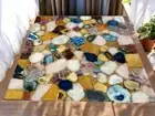 36" Multi Agate Side Table Beautiful agate Gemstone table for Living Room Decors
