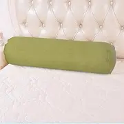 Breathable Linen Cervical Pillow with Removable Cover,Neck Support Roll for Sleeping, Bed, Sofa, Cylinder Design for Back/Head/Legs Comfort(Size:6x24inch/15x60cm,Color:Green)