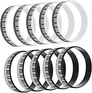 GETAJGHSD 12 Pcs Piano Bracelet Music Party Favors Rock Music Silicone Bracelet Musical Bracelets Music Silicone Bracelets Musical Note Bracelets Music Bracelets Music Themed Party Favors