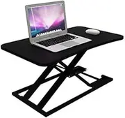 Height Adjustable Desk, Whole Piece Desk Board, 2 Pre-Set Memory Button Electric Sit Stand Desk Standing Desk for Home Office Workstation(Black)