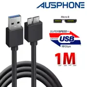 USB 3.0 Hard Disk Drive Cable USB To Micro-B Data Lead For Seagate WD Toshiba AU