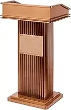 Stainless Steel Standing Pulpit with Open Storage Shelf Podium Portable for Lecture for Church School Office Conference Home