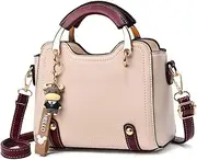 [NICOLE & DORIS] Small Top Handle Handbags for Women Crossbody Bag Cute Shoulder Bags PU Leather Messenger Bags for Girls Ladies Satchel Bag