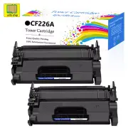 2 Pack CF226A Toner Cartridges for HP 26A LaserJet Pro M402dn M426fdw MFP Black