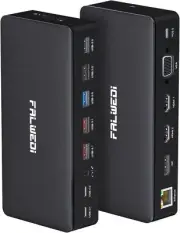 USB C Docking Station Dual Monitor, 16 in 1 Multiport Hub with Triple Display...
