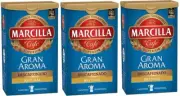 Marcilla Gran Aroma Natural decaffeinated Ground Coffee 200gr. Pack of 3Units