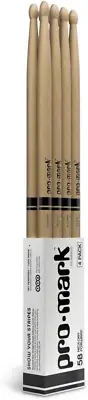 Promark Classic Forward 5B Hickory Drumsticks, Oval Wood Tip, Four Pairs