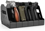 LULACOOL Gun Stand for Gun, Soft Foam Pistol Holder for Gun Safe Cabinet Storage Handgun Rack Organizer Accessories with 6 Gun Compartments