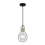 Contour 1 Light Pendant Black Wire Pear Shape - CONTOUR1