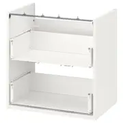 ENHET base cb f washbasin w 2 drawers, white, 60x40x60 cm