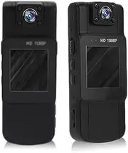 1.54'' Portable Body Camera, 4K Video Mini Body Cam, Infrared Night Small Hidden Cam with Motion Detection, Lens 180° Rotation for Delivery Riding Indoor