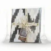 West Elm Organic Chevron Twin Duvet White Gray NIP