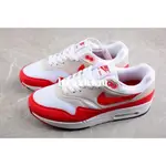 耐吉 【現款商品快發貨】NIKE AIR MAX 1 OG 紅灰舒適透氣氣墊慢跑鞋 908375-103