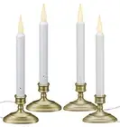 LED Electric Window Candles with Sensor Dusk to Dawn, Warm White Flicker Flam...