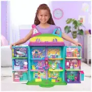 Gabby's Dollhouse Celebration Dollhouse and Deluxe Rooms Set Bundle