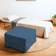 Sopra Foldlux Convertible Ottoman Sofa Bed with Slipcover, Midnight Blue