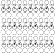 Key Chain Swivel Hooks, 100Pcs Keychain Hardware Metal Swivel Snap Hook Lanyard