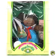 Cabbage Patch Kids 1985 African American Girl with Blue Dress Doll Coleco #3900