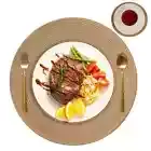 Set of 6 Round Braided Placemats 34CM Table Mat for Dining Table Christmas Place