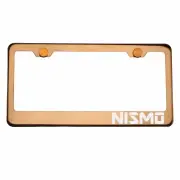 Rose Gold Chrome License Plate Frame NISMO Laser Etched Metal Screw Cap