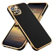 Compatible with iPhone 13 Case, Slim Luxury Electroplated Bumper C962-Black