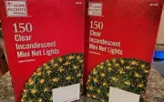 NEW! Home Accents Holiday - (2 sets) 150 Clear Mini Net Lights - FREE SHIP!