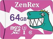 ZenRex 64GB Micro SDXC High Speed 4K UHD Full HD Video Recording C10 U3 A1 Memory Card for Camera Tablet Smartphone