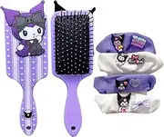 Cute Hair Brush, Cartoon Hair Brushes & 4 Scrunchies, Ultra Soft Detangling Hair Brush, Detangling Wet and Dry Brush for All Hair Types For Girls and Boys