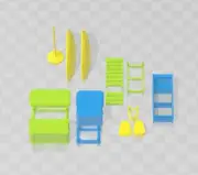 Furniture Set - Oasis in the Sea of Dirt - Atom Punk - Starfinder - Cyberpunk -