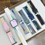 彩繪牛仔錶帶適用APPLEWATCH ULTRA錶帶蘋果手錶錶帶IWATCH9代8765432SE錶帶IWATCH腕帶