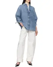 barrel-leg jeans 24,25,26,27,28 white