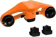 Scooter Sous-Marin Battery Sea Scooter Powerful Motor Underwater Booster Diving Propeller Waterproof Swimming Equipment Boosters De Natation De Plongée(Orange)