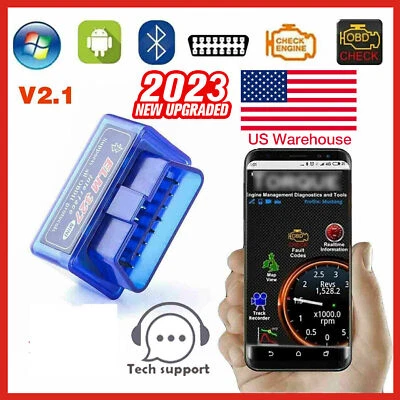 Car Bluetooth OBD2 Scanner Code Reader Automotive Diagnostic Tool OBDII .ELM 327