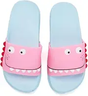 [Maybolury] Boys Girls Dinosaur Slide Sandals,Kids Indoor Outdoor Beach Pool Sandals Anti-Slip Shower Slide Home Slippers