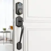 Keyless Entry Door Lock with Handle Set- Fingerprint Door Lock Electronic Keypad