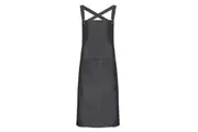 Premier Cross Back Barista Bib Apron (Black Denim) (One Size)