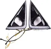 1Pair LED Daytime Running Lights with Turn Signal Yellow Flashing Relay 12V DRL Fog Lamp Compatible with Toyot Alphard 2018 2019