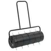 Garden Lawn Roller with Aerator Clamps Black 63 L Iron and Steel