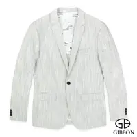 在飛比找ETMall東森購物網優惠-GIBBON 時尚亞麻修身剪裁西裝外套‧淺灰