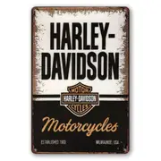 Tin Sign Harley-davidson Motorcycles Usa 1903 Car Rustic Look Decorative
