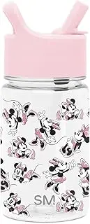 Simple Modern Disney 12oz Summit Kids Tritan Water Bottle with Straw Lid for Toddler - Dishwasher Safe Travel Tumbler - Disney: Minnie Retro