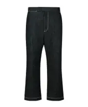 Thom Browne Contrast Stitched Wide Leg Trousers 3 black