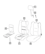 Genuine Mopar Active Head Restraints Headrest 6EZ23HL1AA