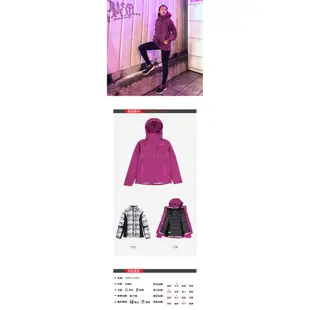 【The North Face 美國 女款 Gore-Tex羽絨兩件式外套《玫紫》】CUF1/防水透氣/三合一/悠遊山水