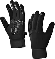 TOPPERFUN Winter Gloves for Men Women Thermal Insulated Touchscreen Gloves for Cycling Running Biking Hiking Antislip Design for Enhanced Grip Cold Weather