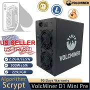 New VolcMiner D1 Mini Pre LTC&Doge Coin Miner 2.2Gh/s 500W Ship on April