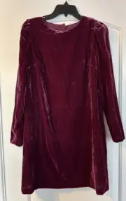 BODEN Women's Dress Velvet Open Back Mini Size 2 Mulled Wine Purple NWT
